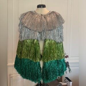Nasty Gal Metallic Fringe Jacket (12/L)